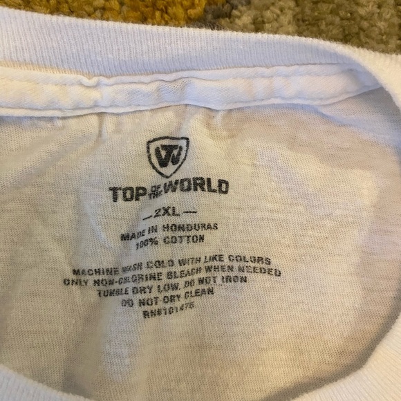 Kansas Jayhawks Jayhawk Strong T-Shirt Size XXL Color White - Picture 3 of 4